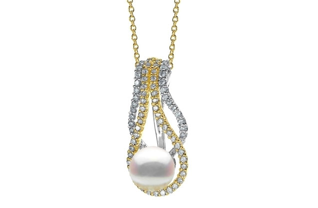 Imperial Pearls - two-tone-gold-pendant-989992TTA18.jpg - brand name designer jewelry in Vero Beach, Florida