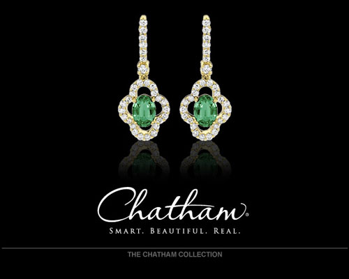 Chatham is recognized as the leader of created gemstones. The company's unbeatable Lifetime Warranty and Certificate of Authenticity assure reliability and long-term value. Whether it's the latest fashion trends in our finished jewelry or the brilliance of our loose stones, Chatham enthusiasts around the world agree: Chatham is Smart. Beautiful. Real. 