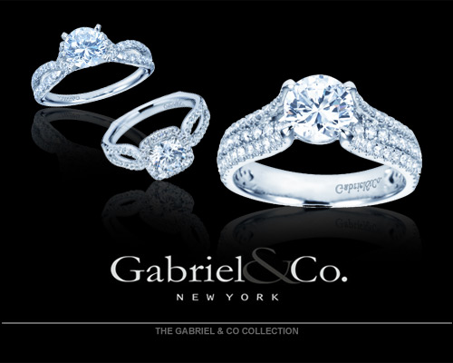 Gabriel & Co. Bridal Engagement and Wedding Rings are among the finest in the world. Their exceptional craftsmen individually handcraft each ring with careful attention to detail and styling. Their diamond selection process guarantees superior quality, as each stone is thoroughly examined by an expert gemologist. Their bridal collections offer a variety of styles, as well as the flexibility to alter elements in order to create a unique heirloom. 