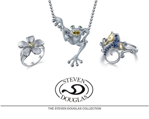 The STEVEN DOUGLAS CO., INC, has been designing and manufacturing Figurative Jewelry, actually "WEARABLE ART" for twenty years. In that time they have established themselves as a leader in this jewelry type. They offer a variety of designs achieving a worldwide reputation for creating jewelry of unsurpassed quality, uniqueness and collectability. It is a time consuming process requiring perfection from a team of artists and craftsmen from the original design to the production of the finished piece. 
