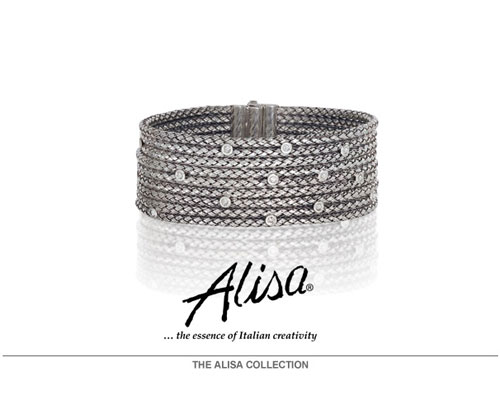 Fashioned of the finest Italian artistry and workmanship, the signature Traversa� collection of Alisa� is a fusion of silver with 18k gold, diamonds and colored gemstones. Its exclusive designs, featuring the distinctive basketweave motif, have made the Alisa� brand a favorite among women throughout the country. Alisa... the essence of Italian creativity!