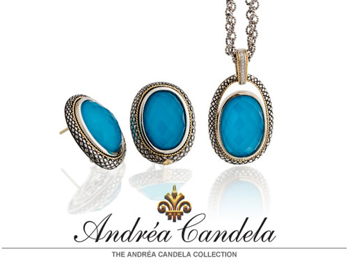 Nearly seventy years ago, the Candela jewelry house was founded by the three Candela brothers in Valencia, Spain. The success of Candela is credited to the expert craftsmanship and attention to detail. The name "Candela" is synonymous with fine Spanish jewelry. With this heritage, it is no wonder that daughter Andrea, was inspired to create the Andrea Candela Collection of fine jewelry. Identifiable by the unique Armadillo finish and rope edge design trademarks, Andrea Candela is headed towards the forefront of the jewelry industry incorporating "Old World" crafts...