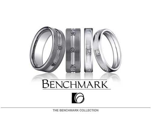 For 40 years, Benchmark has dedicated much focus and attention to making elegant rings in platinum, palladium and white/yellow gold.  They precision set and die-strike all their diamond bands and have recently included titanium, seranite and licensed tungsten in their new "Forge" line of alternative metals. Set your love in stone today.