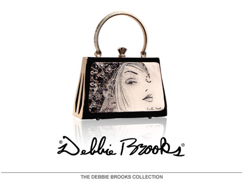 A refreshing antidote to wardrobe boredom, Debbie Brooks' sassy, eye catching, and sophisticated handbags will make you the star of every event. Vibrant color palette with expansive pattern choices and unique designs to compliment any outfit and personality. Individually crafted with artisan acrylics and adorned with Swarovski crystals and semi-precious stones. With that added to touch of whimsy to keep you grinning, and your friends irresistibly asking you: "Where did you get that bag?"