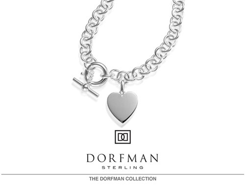 The Dorfman Sterling Collection is composed of fine jewelry, baby and bridal gifts, and personal accessories for both ladies and men. Designed by the hand of expert silversmiths in both Italy and America, every .925 sterling silver jewelry design represents the finest of craftsmanship. Each Dorfman Sterling product is packaged in a special box, and includes a certificate of authenticity, along with an anti-tarnish storage pouch. Visit us today to discover a treasure from Dorfman Sterling.
