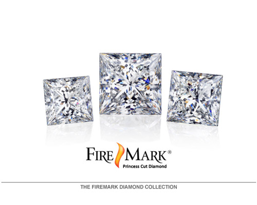 FireMark diamonds are never cut to maximize the weight of a diamond. They're always cut to maximize beauty. This assures maximum brilliance, fire and sparkle. Look for the FireMark&reg; logo inscribed on your diamond's girdle to assure this is truly a FireMark Princess Cut Diamond.  