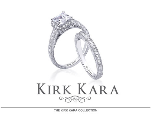 Kirk Kara is a designer of fine handcrafted engagement sets & wedding bands, family-owned and committed to excellence since 1890. Our philosophy is to create artistically stunning symbols of devotion with the same passion and commitment as the bonds they represent, while honoring the family pledge of excellence and expertise set forth generations ago. With Kirk Kara you will find jewelry that epitomizes enduring romance, and future heirloom pieces to be enjoyed every day.