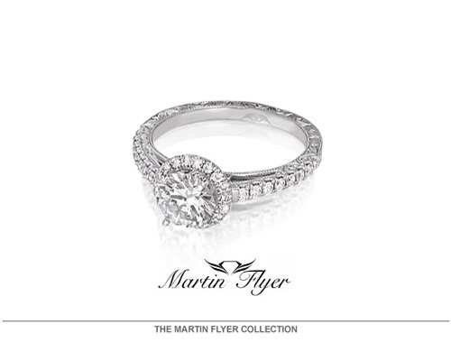 FlyerFit® rings are hand crafted, using the finest raw materials available. All FlyerFit® rings use Hearts and Arrows™ Ideal Cut Diamonds, only precious metals and are all made by hand. A certified product warranty card accompanies every FlyerFit® piece, ensuring the authenticity of the product and providing a lifetime guarantee against manufacturer's defects. The matching wedding band is pictured on every card. 