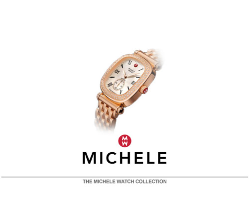 With brilliant diamond cases, natural mother-of-pearl dials, and deco influenced design elements, MICHELE contains all the allure of the runway, appealing to young and fashionable individuals. With exotic and luxurious straps that can be easily interchanged for any occasion, MICHELE achieves international recognition as a premier fashion brand. MICHELE's design philosophy fuses timeless elegance with contemporary fashion. MICHELE closely follows the international fashion scene, ensuring that the brand is on the forefront of changing fashion and runway trends. MICHELE interprets and d...